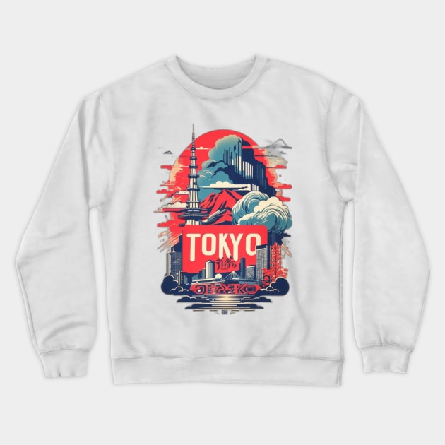 Tokyo Crewneck Sweatshirt by Ridzdesign